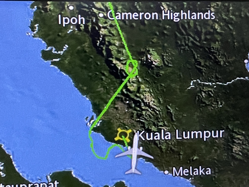 フライトレーダー24による飛行の軌跡
