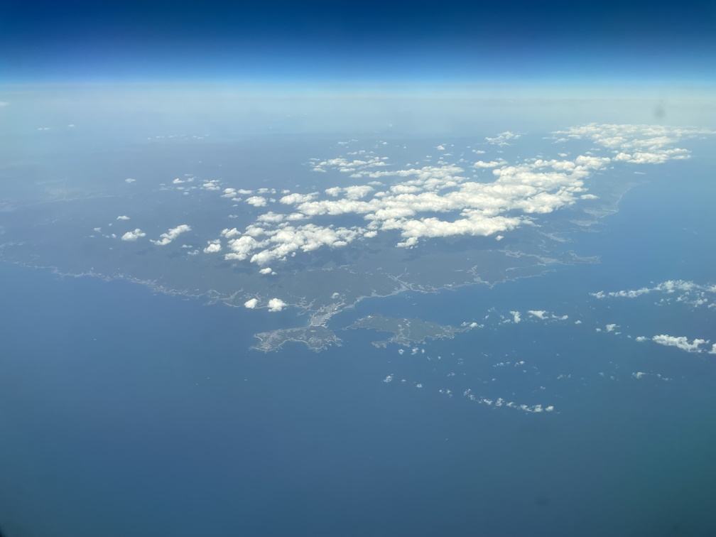 機上から見る和歌山県東牟婁郡串本町や紀伊大島