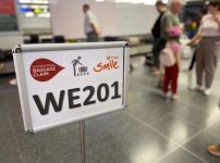 WE201便の荷物受け取りの表示