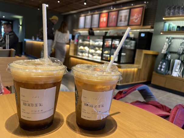 スタバの冷たいドリンク