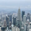 KLタワーから見るペトロナスツインタワー