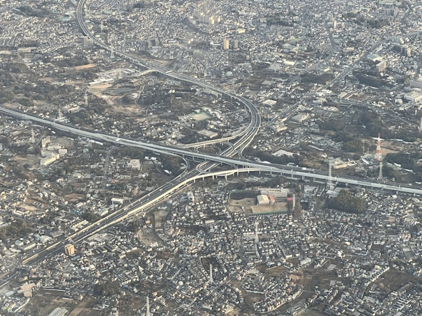 機内から見た川口ジャンクション