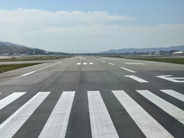 機内から見たRWY16