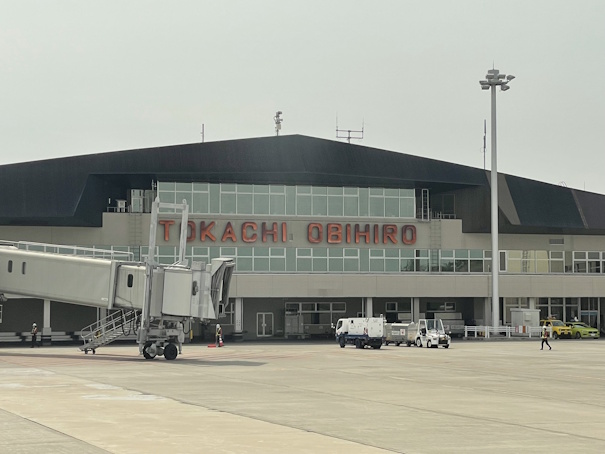 機内から見たとかち帯広空港