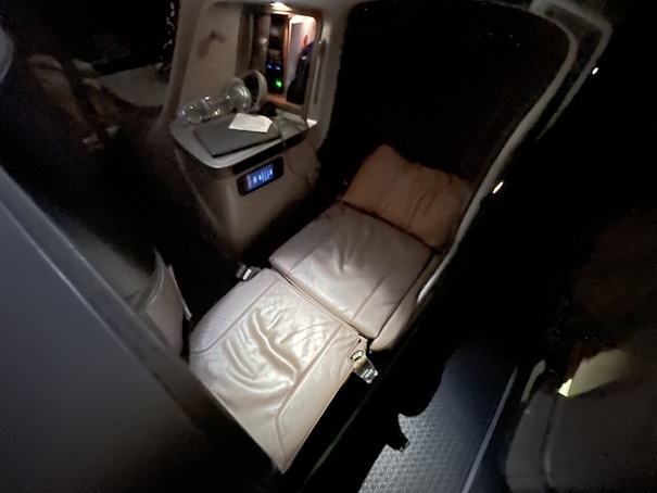 フルフラットにしたシート